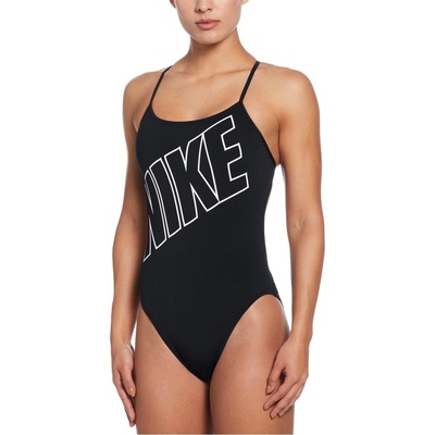 Nike Hydrastrong Multi Graphic Adjustable Crossback One Piece - Black