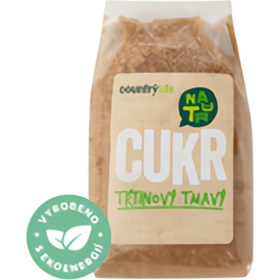 Country Life cukr třtinový tmavý 500 g