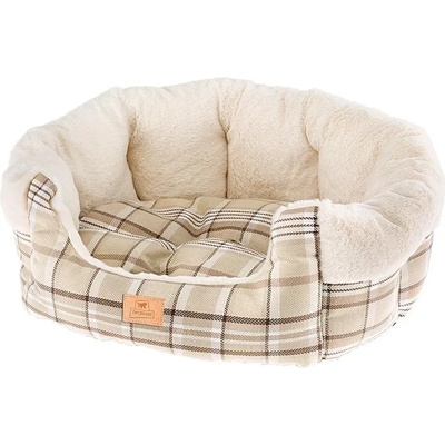 Ferplast Etoile - Меко легло с двустранна възглавница за кучета и котки, 60 x 50 x h 21 см. - бежаво