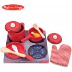 Melissa & Doug Дървени котлон и съдове за Детски кухня (6073480)