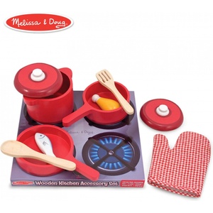 Melissa & Doug Дървени котлон и съдове за Детски кухня (6073480)