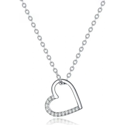 Grace Silver Jewellery Stříbrný se zirkony elba srdce NH-SCN347/9 Stříbrná