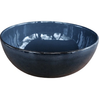 Порцеланова купа за салата, тъмно синя със сив отенък 22 см. 1 литър внос Португалия, преоценка