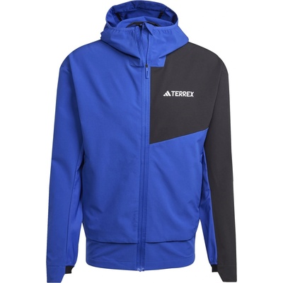 adidas Яке Adidas Men's Terrex Multi Hooded Long Sleeve Softshell Jacket - Blue/Black