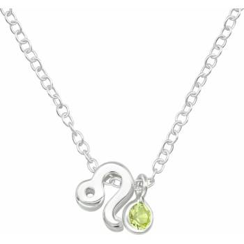 Image 1 of Bijutanki Сребърно Колие - Зодия Лъв с Камък