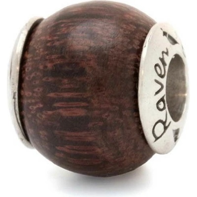 Korálek Kafrové Dřevo - Black Raven Beads