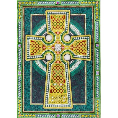 Диамантен Гоблен "Кръст" - 24 x 34 см, Специални мъниста