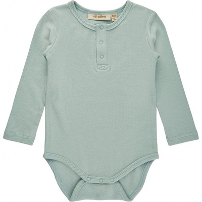 Soft Gallery dojčenské body s dlhým rukávom Harbor Gray