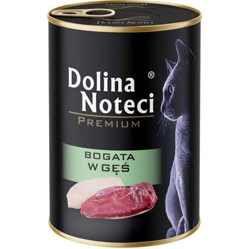 Dolina Noteci Premium за котки, богат на гъска, 400 г