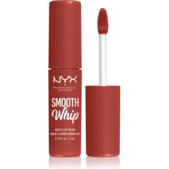 NYX Cosmetics Smooth Whip Matte Lip Cream кадифено червило с изглаждащ ефект цвят 03 Latte Foam 4ml