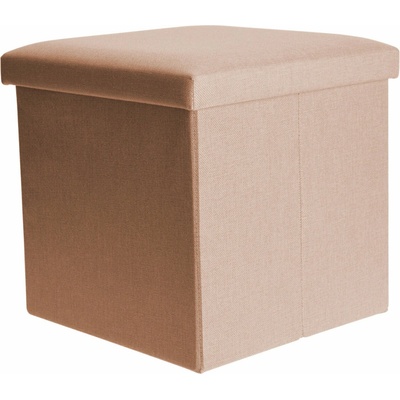 Storagesolutions Taburet s úložným prostorem, 38 × 38 × 38 cm, světle oranžový