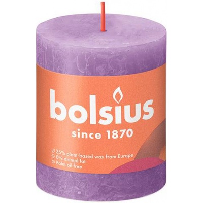 Bolsius Rustic Shine Válec 68x80mm Vibrant Violet fialová