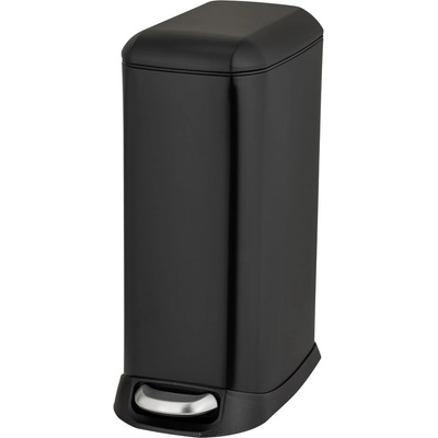 Матово черно стоманено кошче за боклук с педал 12 l Design - Wenko (54928100)