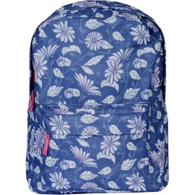 S-Cool Ученическа раница s-cool олекотена classic, синя на цветя