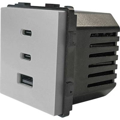 ELMARK Element usb КОНТАКТ БЪРЗО ЗАРЕЖДАНЕ 65w, СИВ (195mfcs/gr)