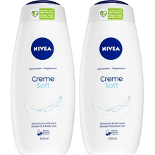 Nivea Creme Soft pečující sprchový gel 2 x 500 ml dárková sada