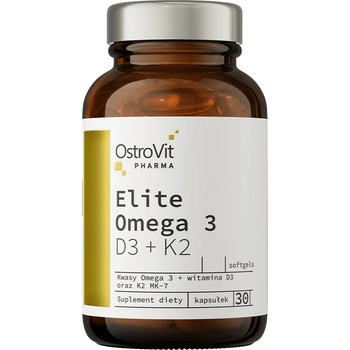 OstroVit Pharma Elite Omega 3 D3 + K2, 30 Capsules
