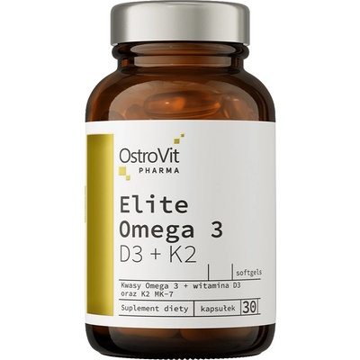OstroVit Pharma Elite Omega 3 D3 + K2, 30 Capsules