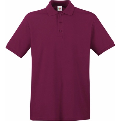 Fruit of the Loom polokošile Original polo krátký rukáv pánská COT-16305037001 burgundy
