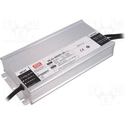 MEAN WELL HLG-480H-36 Napájecí zdroj: spínaný; LED; 480W; 36VDC; 13,3A; 90÷305VAC; IP67