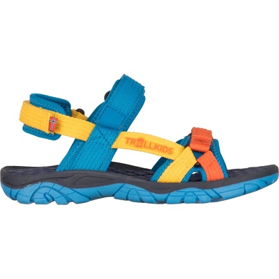 Trollkids Детски сандали Trollkids Kid's Oslofjord Sandal - Dynamic Blue / Bright Orange / Yellow - размер 33 (EU) (702-2107-1018)
