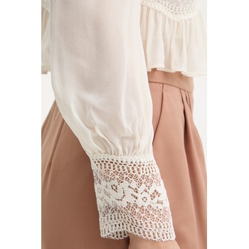 TWINSET блуза с волани дамска от вискоза (261TP2782)