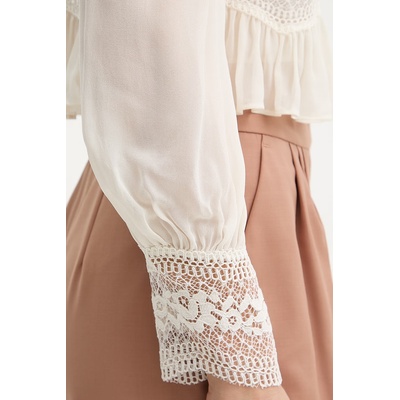 TWINSET блуза с волани дамска от вискоза (261TP2782)