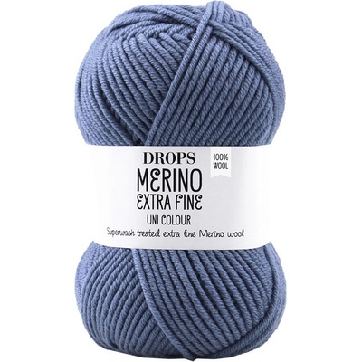 Drops Merino Extra Fine 23 šedomodrá
