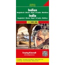 Freytag & Berndt Autokarte Indien Bangladesch Bhutan Nepal Sri Lanka Malediven. India / Inde