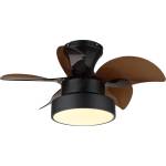 GLOBO 03670-LED Димируем таванен вентилатор KARI LED/22W/230V 3000/4500/6000K кафяв + дистанционно управление (GL8894)