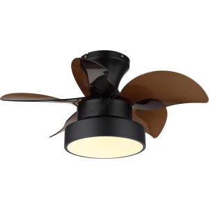 GLOBO 03670-LED Димируем таванен вентилатор KARI LED/22W/230V 3000/4500/6000K кафяв + дистанционно управление (GL8894)
