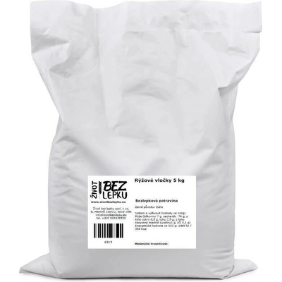 Život bez lepku Rýžové vločky instantní 5 kg