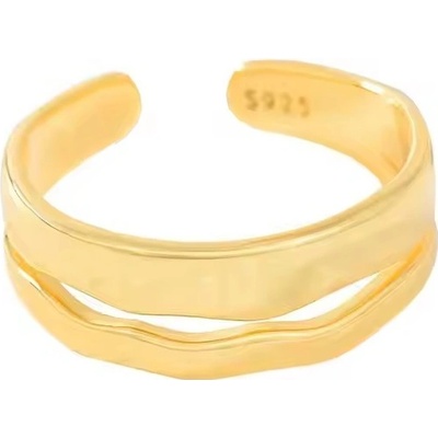 Majya Stříbrný nastavitelný prsten ILARY pozlacený 10964