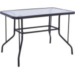TopMebel Toledo TopMebel метална - закалено стъкло маса в антрацит цвят 110x60x70cm