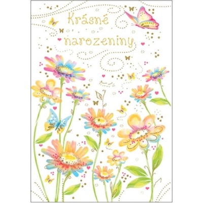 Přání k narozeninám CTS36, s reliéfem