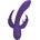 Passion labs Мултифункционален секс вибратор с анална приставка "triple rabbit purple" 15 см