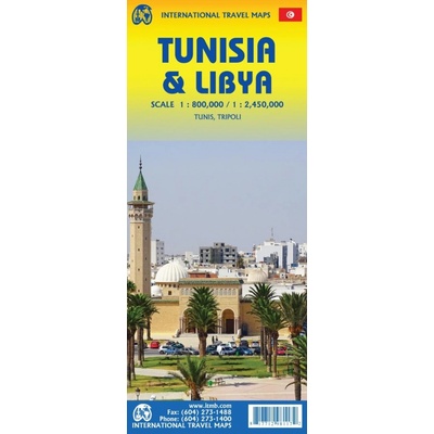 ITMB Publishing mapa Libya 1:1,65 mil./ Tunisia 1:800 t. ITM