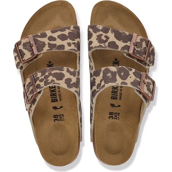 Birkenstock чехли дамски от велур Arizona Suede Leather Leopard (1033330)