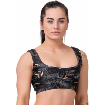 NEBBIA Miami Sporty Bikini Bralette Volcanic Black M Дамски бански (5543630)