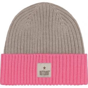 Huttelihut Детска зимна шапка (beanie) Huttelihut Kid's Hat Wool Knit Color Block Beanie - Begonia Pink - размер 52 cm (904-6681-0112)