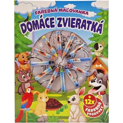 Farebná maľovanka Domáce zvieratká