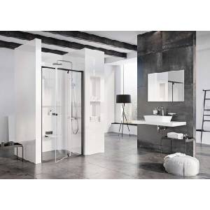 RAVAK Pivot - Двукрилни душ кабини с въртящи се врати PDOP2-110, 106-111 см, черно/стъкло 03GD0300Z1 (03GD0300Z1)