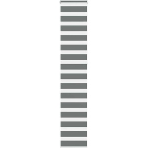 vidaXL Зебра щора, тъмносива, 40x230 см, ширина на плата 35, 9 см, полиестер (4014171)