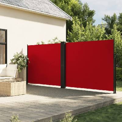 Petrashop Zatahovací boční markýza červená 160 x 1 200 cm Červená