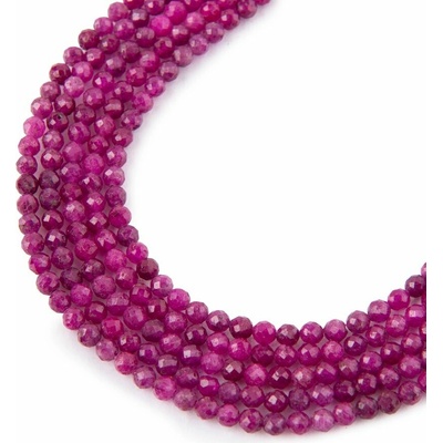 Koráliky z minerálu Rubín 2mm brúsené - 18 cm