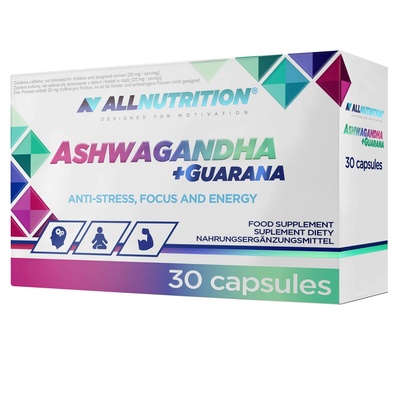 ALLNUTRITION Ashwagandha + Guarana, 30 Capsules