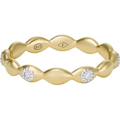 Fossil pozlátený prsteň Evil Eye JFS00615710