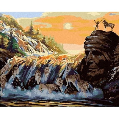 zuty Malování Podle Čísel Vlčí Splav D. Rusty Rust 40 x 50 Cm Plátno Rám