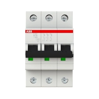 ABB S203 3-pól. 20A B 6kA