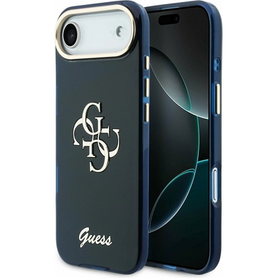 GUESS IML 4G Script Metal Logo Задний чехол за iPhone Air Blue Guess | Sin | МЪЖЕ | UNI